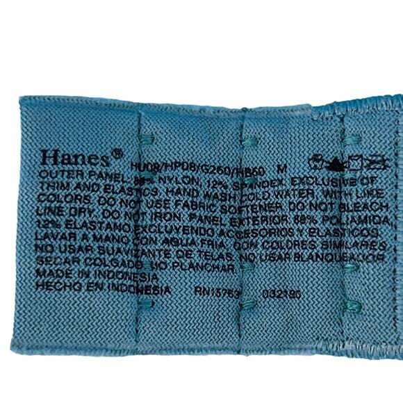 Hanes Wire Free  Padded Tee Shirt Bra Adjustable Straps Medium Turquoise Green - Picture 10 of 11